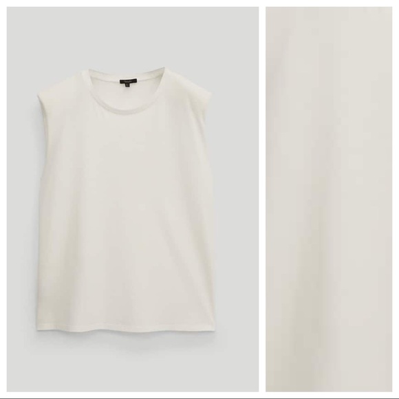 NWT Massimo Dutti White Cotton Straight Top Size S - Picture 9 of 12